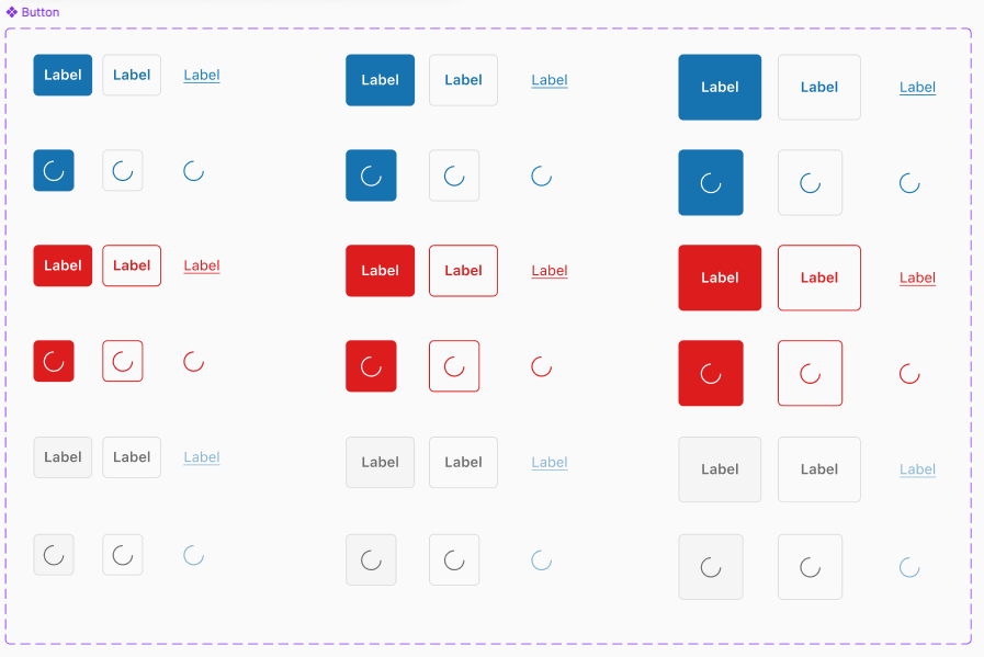 The button components in a Figma UI Kit